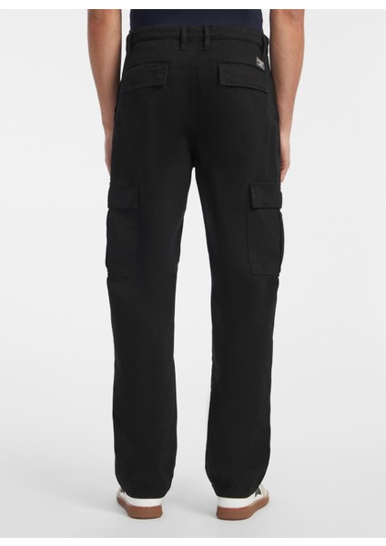 Normal Paça Siyah Erkek Kargo Pantolon M4YB40WGCV1JBLK Gj Mens Cargo Chıno