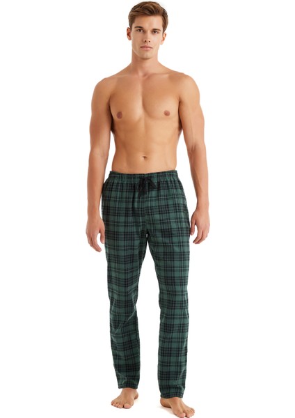 Yeşil - Çok Renkli Erkek Pijama Alt 40588