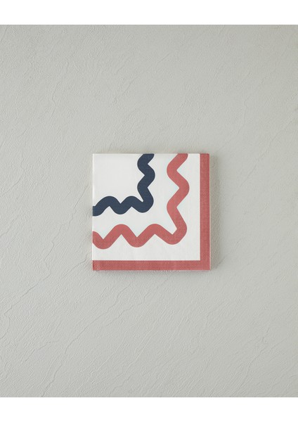 Retro Shapes Kağıt 20'li Kağıt Peçete Pembe