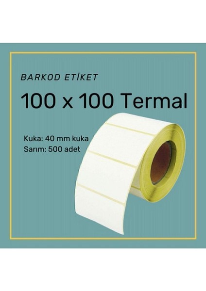 100X100 Termal Barkod Etiket Koli Etiketi (500 Sarım) Kargo Etiketi