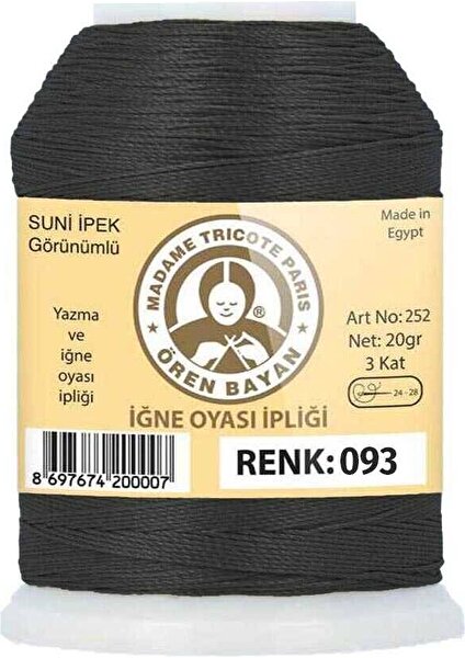 Ören Bayan Suni Ipek Oya Ipliği 20 gr | 093