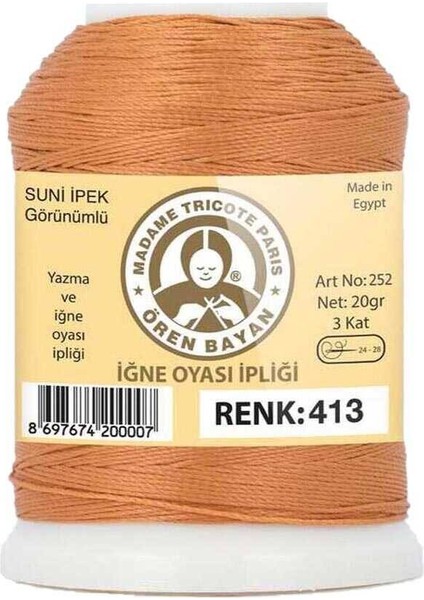 Ören Bayan Suni Ipek Oya Ipliği 20 gr | 413