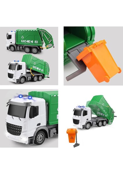 Uzaktan Kumandalı Sesli & Işıklı Garbage Truck Şehir Merkezi Temizlik Çöp Aracı