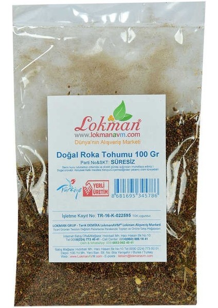 Doğal Roka Tohumu 100 gr Paket