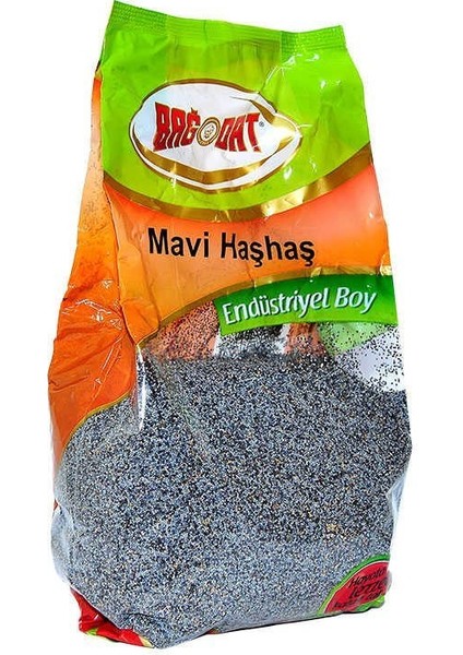 Haşhaş Tohumu Tane Doğal Mavi 1000 gr Paket