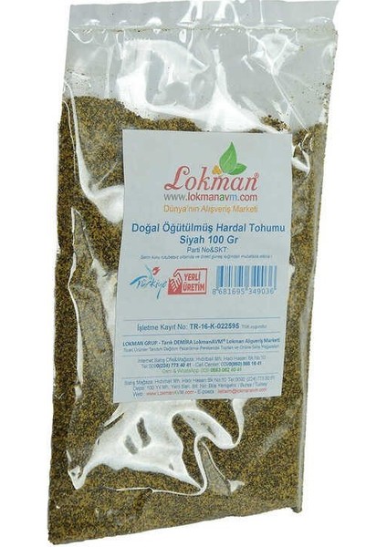 Hardal Tohumu Öğütülmüş Doğal Siyah 100 gr Paket