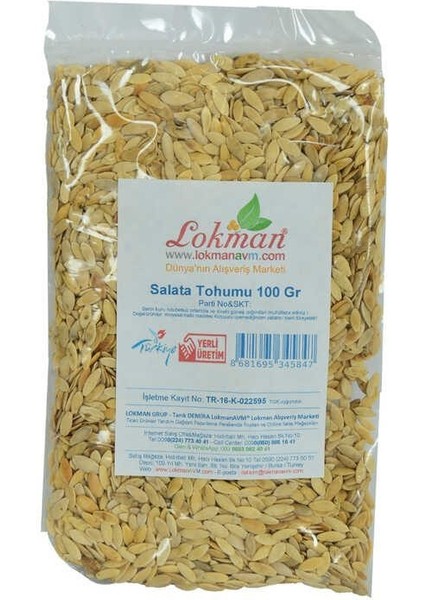 Salata Tohumu Doğal 100 gr Paket