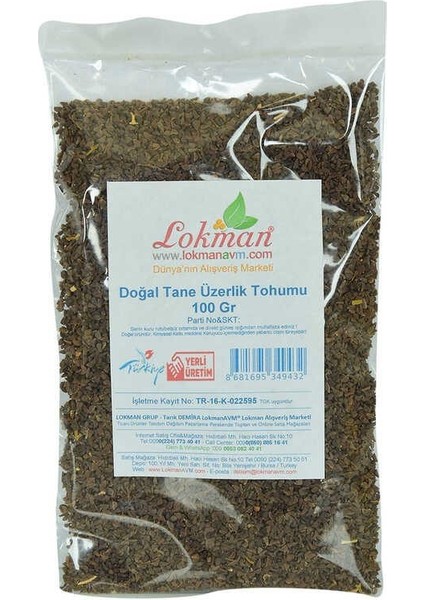 Üzerlik Tohumu Tane Doğal 100 gr Paket