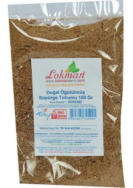 Süpürge Tohumu Doğal Öğütülmüş 100 gr Paket