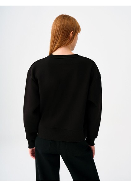 Long Crop Kadın Sweatshirt