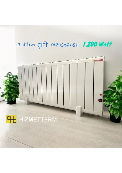 Elektrikli Radyatör 600+600 (1200WATT) Çift Rezistanslı Aluminyum Hizmetterm