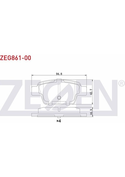 Kb Zegen Zeg861-00 Fren Balata Arka Fıat Lınea 1.4 T-Jet 2007-/ Bravo Iı (198) 1.6 Mjt 2006-/ Stılo 1.6 16V 2001-2010/ Bravo Iı 1.6 2006-/Alfa Romeo Mıto 1.4 T 2008-/ Mıto (955) 1.6 Jtd 2008-/