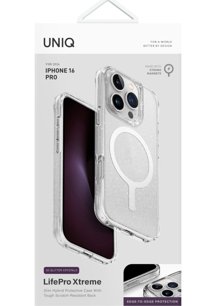 iPhone 16 Pro Lifepro Xtreme Serisi Anti-Fingerprint - Magsafe Özellikli Koruyucu Simli Kılıf