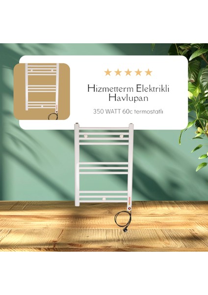 Hizmetterm Elektrikli Havlupan 50X70 Beyaz