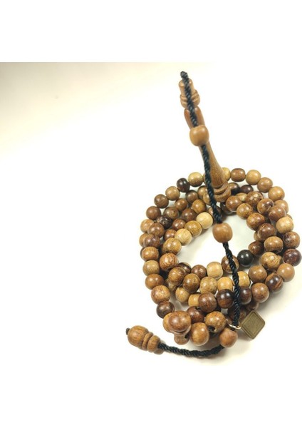 Halil Hilmi Usta Eseri Imzalı Macassar Ebony Tree El Boy (Küçük Boy) Namaz Tesbihi Sertifikalı 5776 modelleri