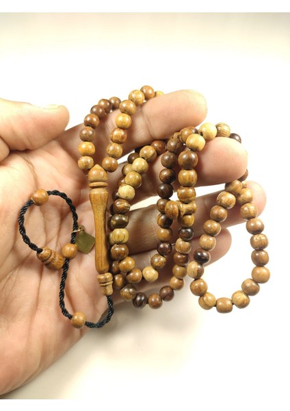 Halil Hilmi Usta Eseri Imzalı Macassar Ebony Tree El Boy (Küçük Boy) Namaz Tesbihi Sertifikalı 5776 indirimleri