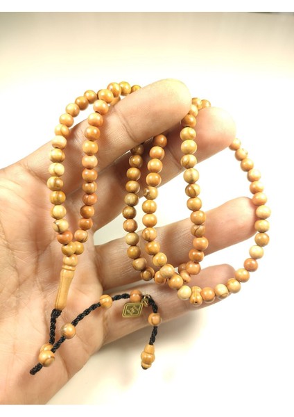 Halil Hilmi Usta Eseri Imzalı Çağla Ağacı El Boy (Küçük Boy) Namaz Tesbihi Sertifikalı 5771 fırsatları