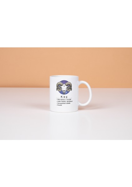 Kupa Bardak, Koç Burcu, Porselen Kupa, Hediyelik Kupa, Baskılı Kupa, Desenli Kupa Bardak, Burçlar fiyatları