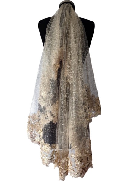 Moda Nur,duvak,gelin Duvak,gelin Kına Duvak,yüz Örtüsü,gold Simli indirimleri