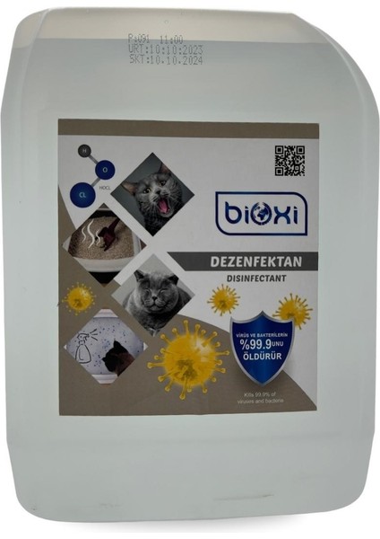 ® Evcil Hayvanlar Için Koku Giderici Dezenfektan Parfümsüz 5 Lt | %100 Doğal ve Güvenli Kullanım