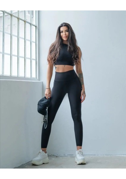 Siyah Toparlayıcı Spor Tayt fiyatları