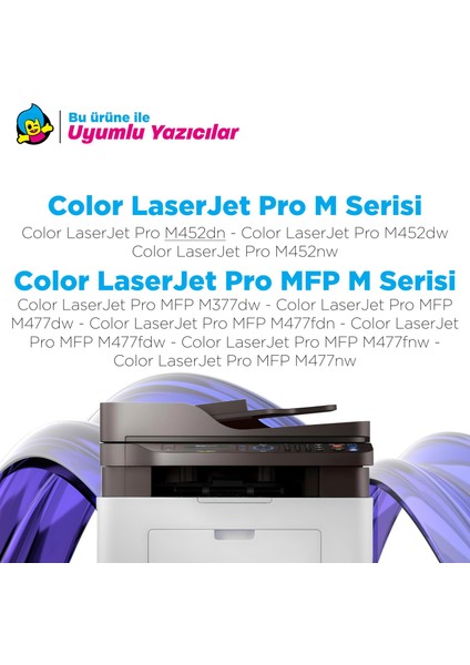 Hp Color Laserjet Pro Mfp M377DW Muadil Toner Takım / CF410X