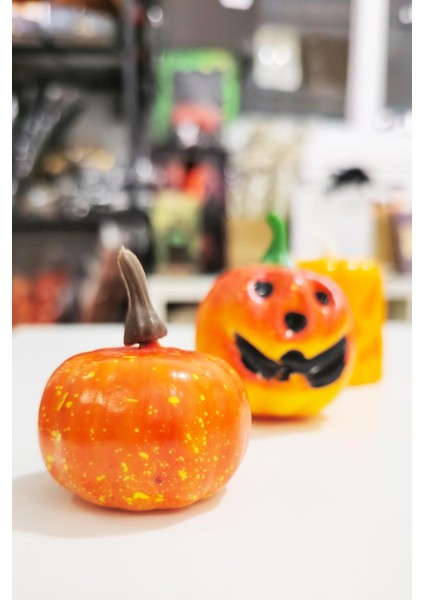 Halloween 3 Lü Bal Kabağı Süs Seti Işıklı Balkabağı Mum Gülen Balkabağı Figür ve Küçük Balkabağı Figür modelleri