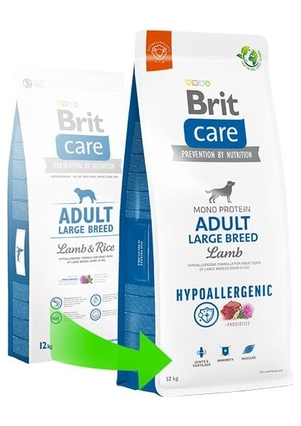 Brit Care Hypo-Allergenic Kuzu Etli Büyük Irk Yetişkin Köpek Maması 12 kg