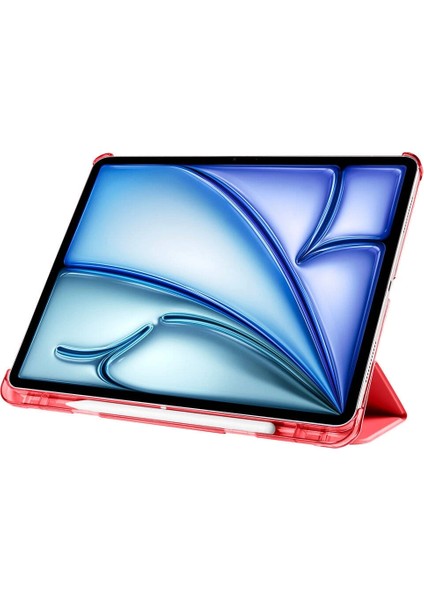 Apple iPad Air 13 2024 Redclick Smart Cover Kalem Bölmeli Standlı 1-1 Kılıf