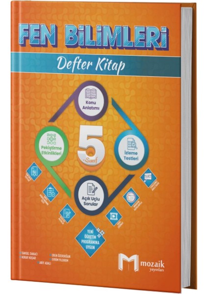 Mozaik Yayınları 5. Sınıf Fen Bilimleri Defter Kitap (Yeni Müfredat)