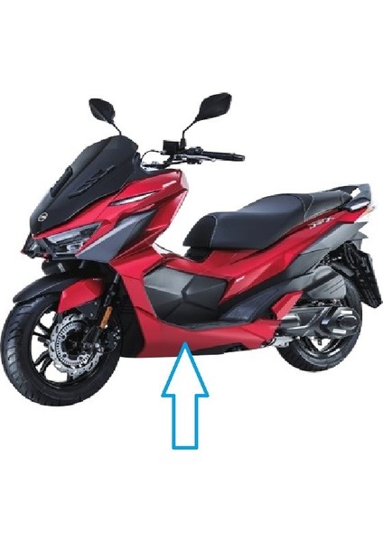 Jet X 125 Alt Panel Sol Mat Mavi Orijinal