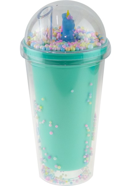 Bardak Matara 600 ml Suluk Matara Pipetli Yeşil