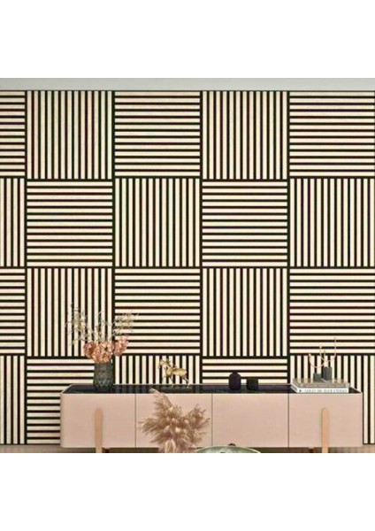 Mdf Ahşap Esnek Akustik Duvar Paneli 50 x 50 cm Krem indirimleri