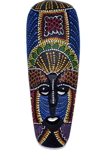 Aborjin Mask 30 Cm Ahşap Duvar Dekoru Maske