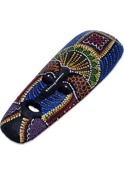 Aborjin Mask 30 Cm Ahşap Duvar Dekoru Maske