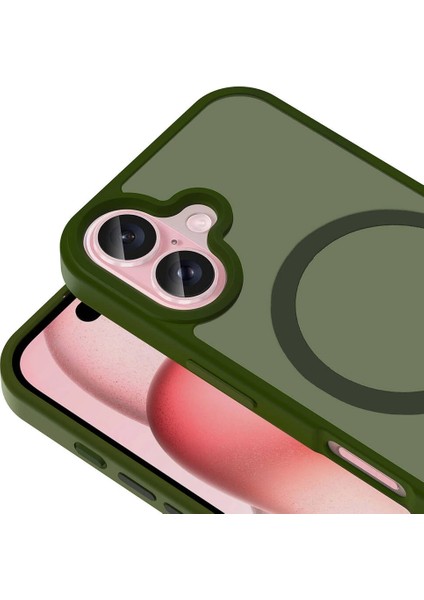 Apple iPhone 16 Kılıf Magsafe Şarj Özellikli Mat Arka Yüzey Redclick Sio Kapak
