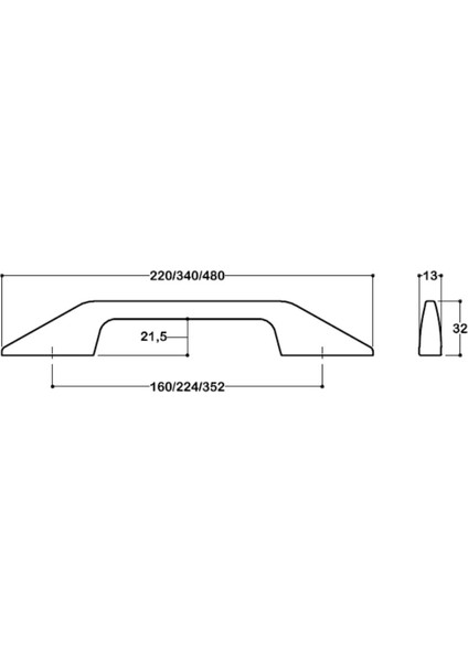 8525 Modern Kulp Krom Renk 224 mm