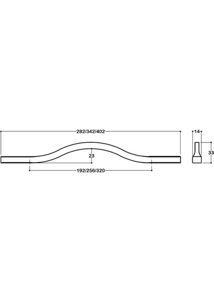 8790 Modern Kulp Krom Renk 320 mm