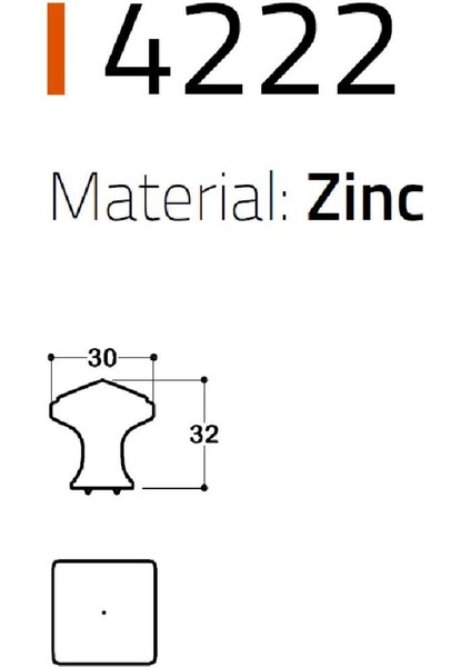 4222 Tek Delikli Düğme Kulp 08 mm Altın Renk fiyatları