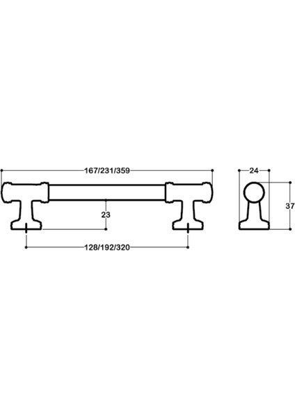 4660 Modern Kulp Rose Renk 128 mm