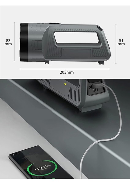 Güçlü Şarjlı Fener Masa Lambası  WT-603