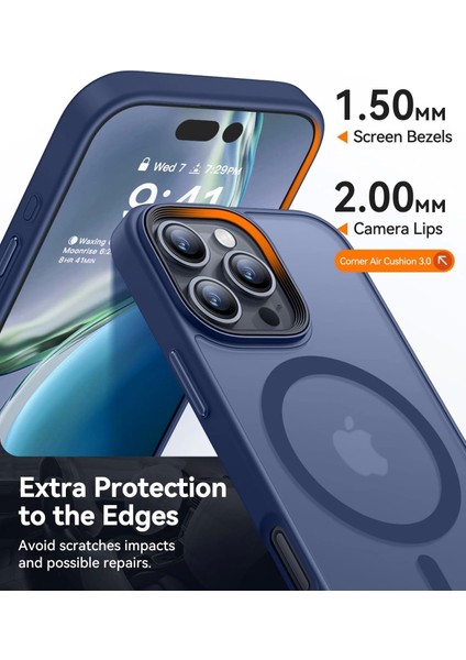 Apple Iphone 16 Pro Kılıf Magsafe Şarj Arka Yarı Şeffaf Kapak Sio Cover