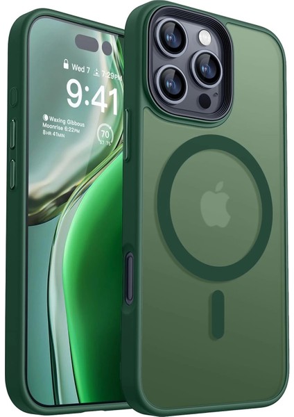 Apple iPhone 16 Pro Kılıf Magsafe Şarj Arka Yarı Şeffaf Kapak Sio Cover