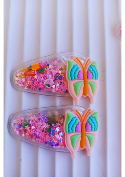 Kelebek Model Pullu Çıtçıt Toka 2 Adet