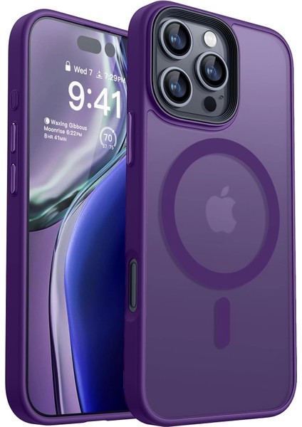 Apple Iphone 16 Pro Max Kılıf Magsafe Şarj Arka Yarı Şeffaf Kapak Sio Cover