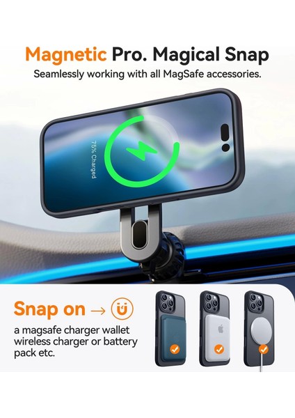 Apple Iphone 16 Pro Max Kılıf Magsafe Şarj Arka Yarı Şeffaf Kapak Sio Cover