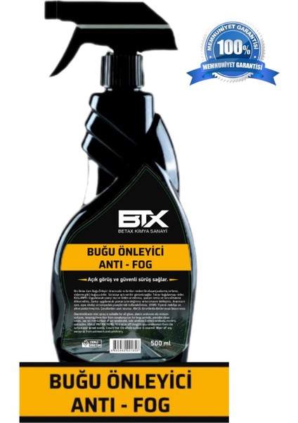 Buğu Önleyici Sprey 500 Ml (Araç-Kask-Gözlük-Ev-Işyeri Camı Buğu Önleyici)