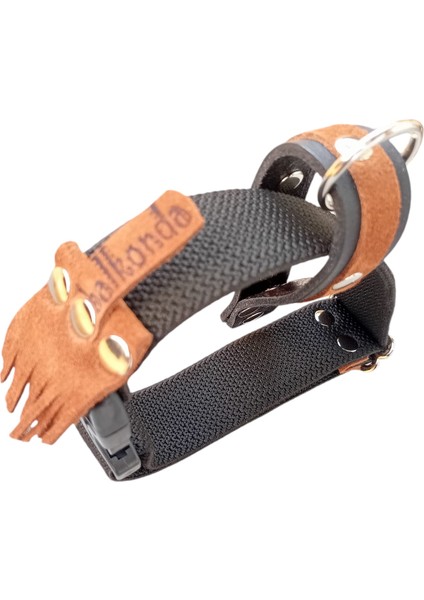 Köpek boyun tasması büyük ırk siyah kolon kalınlık:3mm genişlik:3,5cm boyun ölçüsü:30-60cm ayarlamalı dog collar T5-9