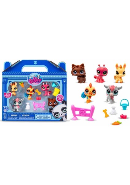 Nessiworld 1005103 Littlest Pet Shop Minişler 5'li Figür Seti S1 Çiftlik Temalı -Sunman