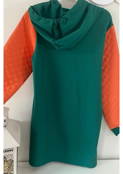 Kadın Turuncuyeşil Kapüşonlu Tunik fiyatları